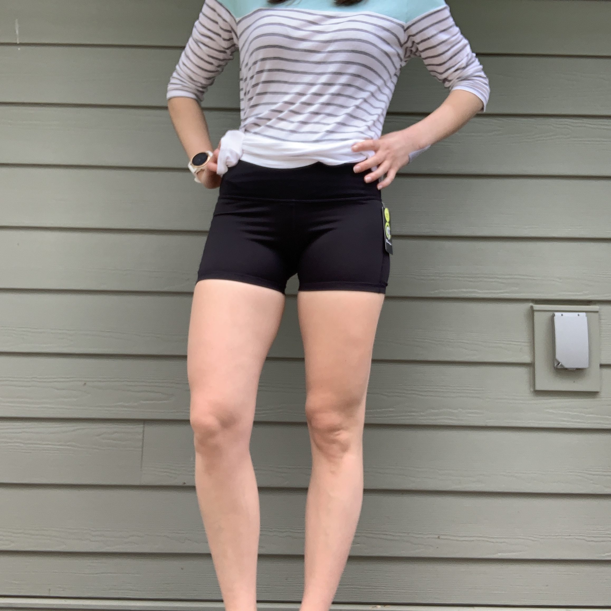 Women’s Everyday High Waisted Boy Shorts 4″ C9 Champion® Swags Fit